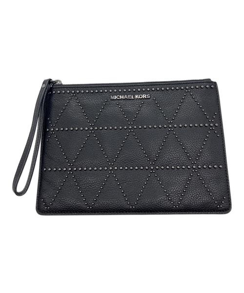 MICHAEL KORS（マイケル・コース）MICHAEL KORS (マイケル・コース) クラッチバッグ ブラックの古着・服飾アイテム