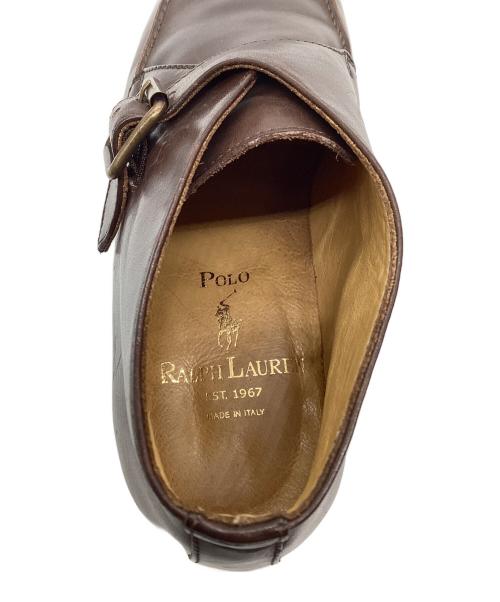 POLO RALPH LAUREN（ポロ・ラルフローレン）POLO RALPH LAUREN (ポロ・ラルフローレン) モンクストラップシューズ ブラウン サイズ:26cmの古着・服飾アイテム