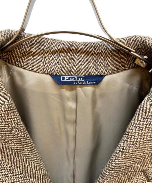 POLO RALPH LAUREN（ポロ・ラルフローレン）POLO RALPH LAUREN (ポロ・ラルフローレン) チェスターコート ベージュ×ブラウン サイズ:A4の古着・服飾アイテム