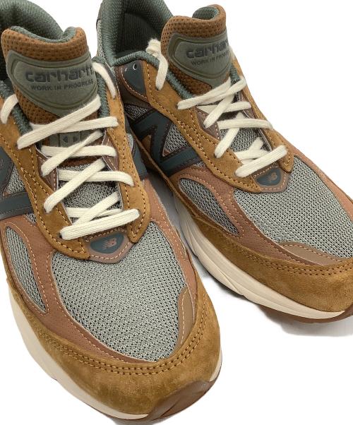 NEW BALANCE（ニューバランス）NEW BALANCE (ニューバランス) CarHartt (カーハート) ローカットスニーカー ブラウン×グリーン サイズ:27.5の古着・服飾アイテム