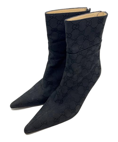 GUCCI（グッチ）GUCCI (グッチ) GUCCI　ハイヒールブーツ ブラック サイズ:24.5の古着・服飾アイテム