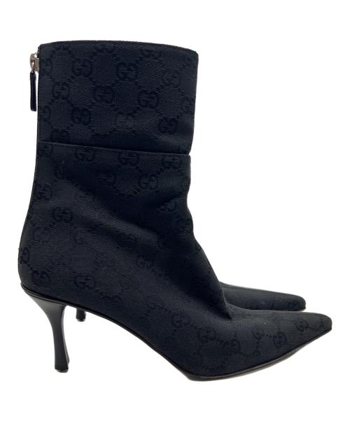 GUCCI（グッチ）GUCCI (グッチ) GUCCI　ハイヒールブーツ ブラック サイズ:24.5の古着・服飾アイテム