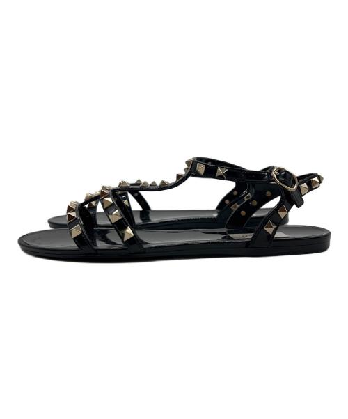 VALENTINO GARAVANI（ヴァレンティノ・ガラヴァーニ）VALENTINO GARAVANI (ヴァレンティノ・ガラヴァーニ) VALENTINO GARAVANI　アンクルストラップサンダル ブラック サイズ:39の古着・服飾アイテム