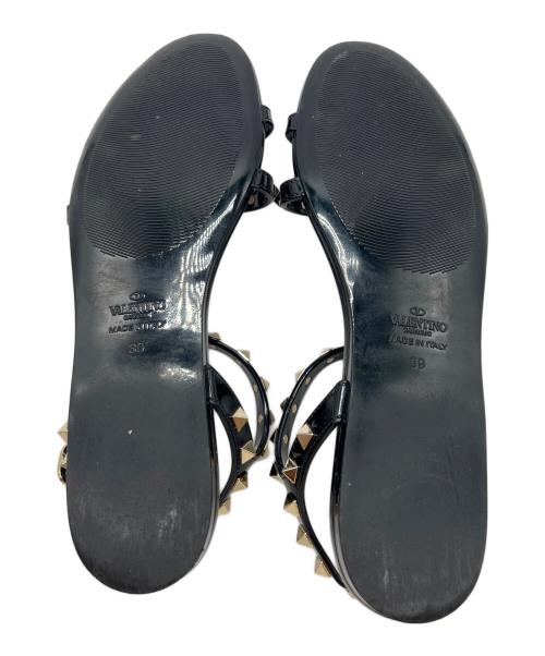 VALENTINO GARAVANI（ヴァレンティノ・ガラヴァーニ）VALENTINO GARAVANI (ヴァレンティノ・ガラヴァーニ) VALENTINO GARAVANI　アンクルストラップサンダル ブラック サイズ:39の古着・服飾アイテム