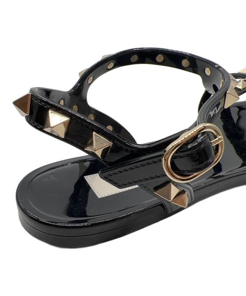 VALENTINO GARAVANI（ヴァレンティノ・ガラヴァーニ）VALENTINO GARAVANI (ヴァレンティノ・ガラヴァーニ) VALENTINO GARAVANI　アンクルストラップサンダル ブラック サイズ:39の古着・服飾アイテム