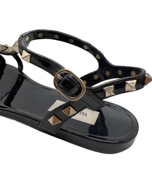 VALENTINO GARAVANI（ヴァレンティノ・ガラヴァーニ）VALENTINO GARAVANI (ヴァレンティノ・ガラヴァーニ) VALENTINO GARAVANI　アンクルストラップサンダル ブラック サイズ:39の古着・服飾アイテム