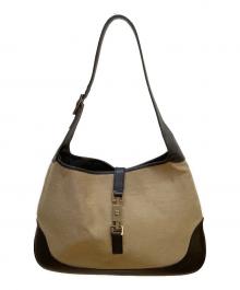 GUCCI（グッチ）の古着「ショルダーバッグ/ジャッキー」｜ベージュ×ブラック