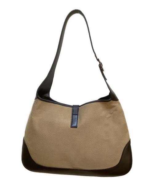 GUCCI（グッチ）GUCCI (グッチ) ショルダーバッグ/ジャッキー ベージュ×ブラックの古着・服飾アイテム