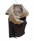 Karl Donoghueカールドノヒュー）の古着「ムートンファーベスト」｜ブラウン