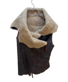 Karl Donoghue（カールドノヒュー）の古着「ムートンファーベスト」｜ブラウン