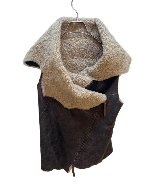 Karl Donoghue（カールドノヒュー）Karl Donoghue (カールドノヒュー) ムートンファーベスト ブラウン サイズ:Sの古着・服飾アイテム