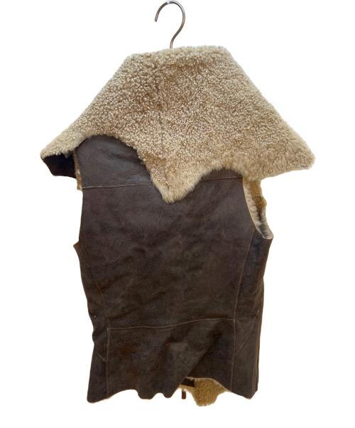 Karl Donoghue（カールドノヒュー）Karl Donoghue (カールドノヒュー) ムートンファーベスト ブラウン サイズ:Sの古着・服飾アイテム