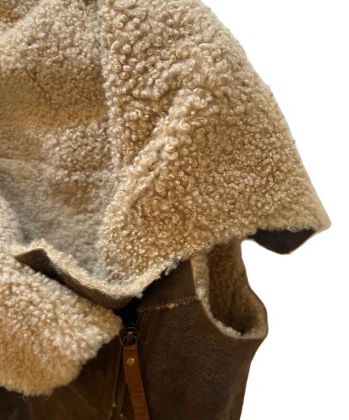 Karl Donoghue（カールドノヒュー）Karl Donoghue (カールドノヒュー) ムートンファーベスト ブラウン サイズ:Sの古着・服飾アイテム