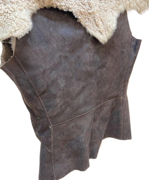 Karl Donoghue（カールドノヒュー）Karl Donoghue (カールドノヒュー) ムートンファーベスト ブラウン サイズ:Sの古着・服飾アイテム