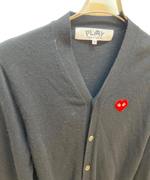PLAY COMME des GARCONS（プレイコムデギャルソン）PLAY COMME des GARCONS (プレイコムデギャルソン) Invader (インベーダー) 薄手カーディガン ブラック サイズ:Mの古着・服飾アイテム