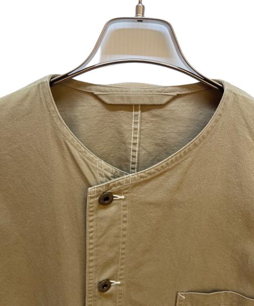 NIGEL CABOURN（ナイジェルケーボン）NIGEL CABOURN (ナイジェルケーボン) ノーカラージャケット ベージュ サイズ:46の古着・服飾アイテム