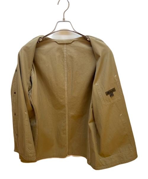 NIGEL CABOURN（ナイジェルケーボン）NIGEL CABOURN (ナイジェルケーボン) ノーカラージャケット ベージュ サイズ:46の古着・服飾アイテム