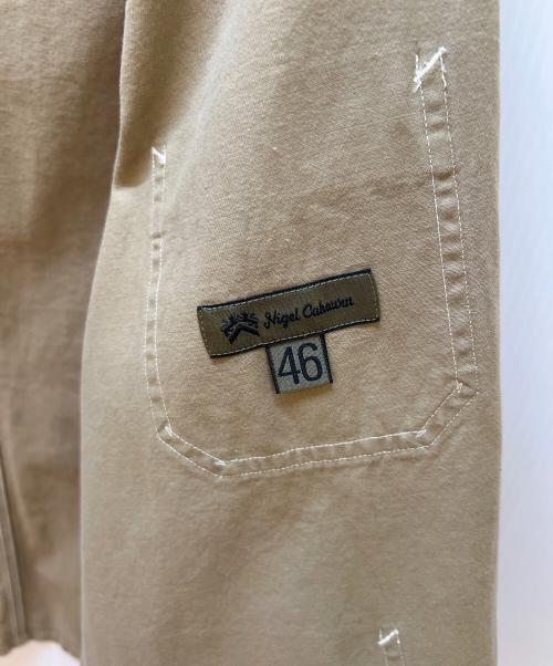 NIGEL CABOURN（ナイジェルケーボン）NIGEL CABOURN (ナイジェルケーボン) ノーカラージャケット ベージュ サイズ:46の古着・服飾アイテム