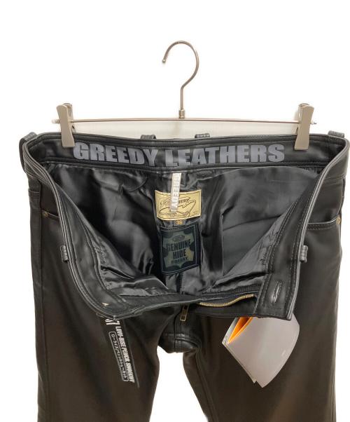 GREEDY（グリーディ）GREEDY (グリーディ) レザーパンツ ブラック サイズ:SIZE 91cm (W36) 未使用品の古着・服飾アイテム