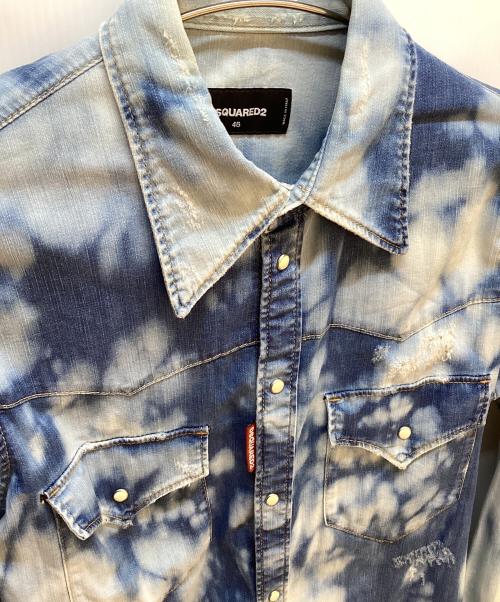 DSQUARED2（ディースクエアード）DSQUARED2 (ディースクエアード) 長袖シャツ ブルー サイズ:46の古着・服飾アイテム