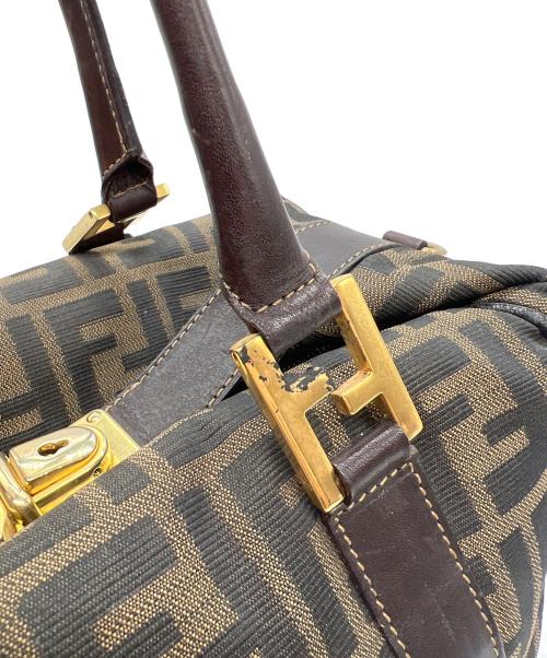 FENDI（フェンディ）FENDI (フェンディ) ハンドバッグ ブラウン×ベージュの古着・服飾アイテム