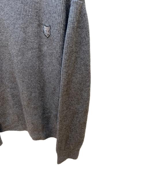 maison kitsune（メゾンキツネ）maison kitsune (メゾンキツネ) 厚手ニット グレー サイズ:XLの古着・服飾アイテム