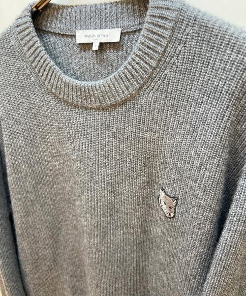 maison kitsune（メゾンキツネ）maison kitsune (メゾンキツネ) 厚手ニット グレー サイズ:XLの古着・服飾アイテム