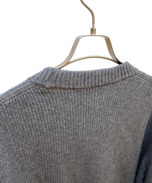 maison kitsune（メゾンキツネ）maison kitsune (メゾンキツネ) 厚手ニット グレー サイズ:XLの古着・服飾アイテム