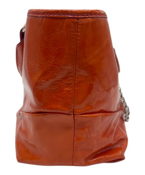 CELINE（セリーヌ）CELINE (セリーヌ) ハンドバッグ/パテントレザー オレンジの古着・服飾アイテム