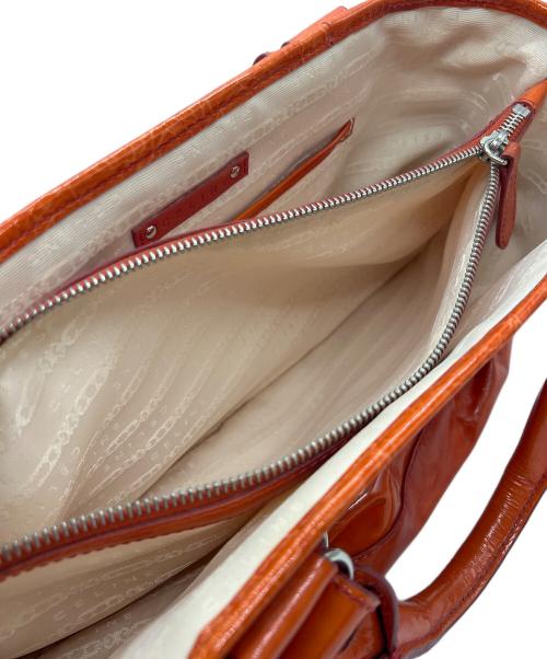 CELINE（セリーヌ）CELINE (セリーヌ) ハンドバッグ/パテントレザー オレンジの古着・服飾アイテム