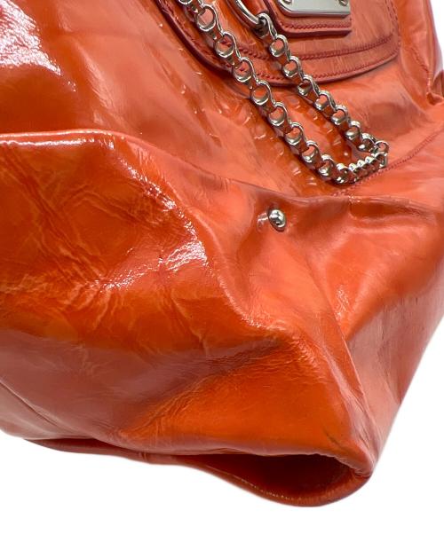 CELINE（セリーヌ）CELINE (セリーヌ) ハンドバッグ/パテントレザー オレンジの古着・服飾アイテム