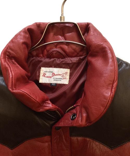 RIDING MASTER（ライディングマスター）RIDING MASTER (ライディングマスター) レザージャケット レッド サイズ:42の古着・服飾アイテム