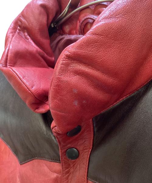 RIDING MASTER（ライディングマスター）RIDING MASTER (ライディングマスター) レザージャケット レッド サイズ:42の古着・服飾アイテム