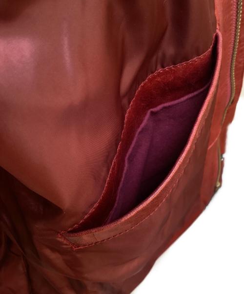 RIDING MASTER（ライディングマスター）RIDING MASTER (ライディングマスター) レザージャケット レッド サイズ:42の古着・服飾アイテム