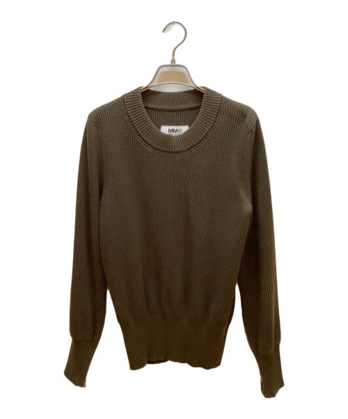 MM6 Maison Margiela（エムエムシックスメゾンマルジェラ）MM6 Maison Margiela (エムエムシックスメゾンマルジェラ) 厚手ニット オリーブ サイズ:Sの古着・服飾アイテム