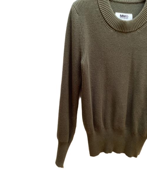 MM6 Maison Margiela（エムエムシックスメゾンマルジェラ）MM6 Maison Margiela (エムエムシックスメゾンマルジェラ) 厚手ニット オリーブ サイズ:Sの古着・服飾アイテム