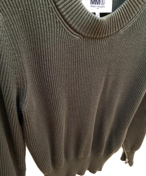 MM6 Maison Margiela（エムエムシックスメゾンマルジェラ）MM6 Maison Margiela (エムエムシックスメゾンマルジェラ) 厚手ニット オリーブ サイズ:Sの古着・服飾アイテム