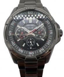 SEIKO（セイコー）の古着「クロノグラフ」｜ブラック×レッド×ホワイト