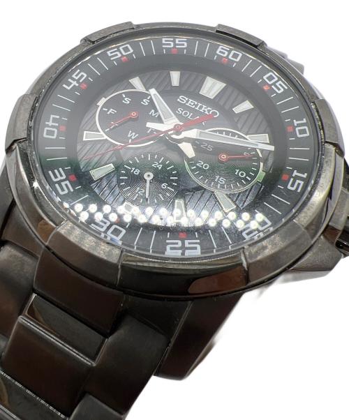 SEIKO（セイコー）SEIKO (セイコー) クロノグラフ ブラック×レッド×ホワイトの古着・服飾アイテム