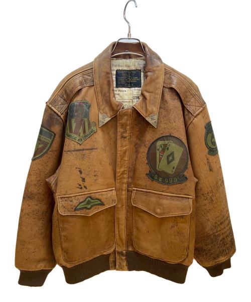 G-Ⅲ（ジースリー）G-Ⅲ (ジースリー) レザーフライトジャケット キャメル サイズ:無の古着・服飾アイテム