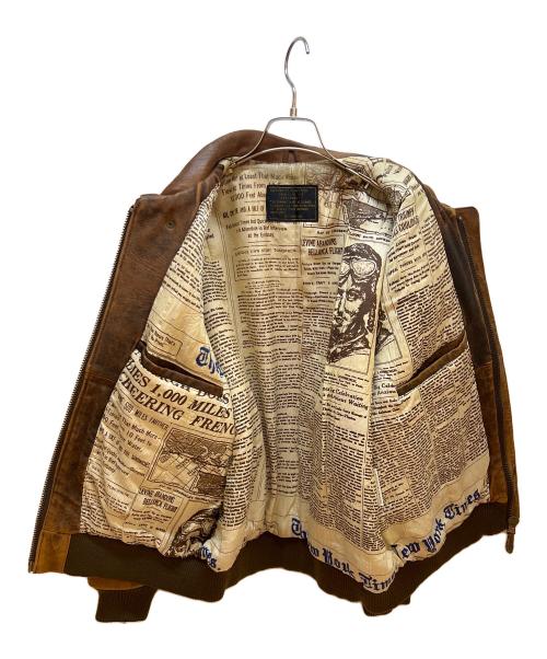 G-Ⅲ（ジースリー）G-Ⅲ (ジースリー) レザーフライトジャケット キャメル サイズ:無の古着・服飾アイテム