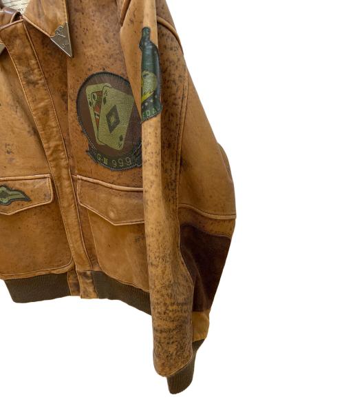 G-Ⅲ（ジースリー）G-Ⅲ (ジースリー) レザーフライトジャケット キャメル サイズ:無の古着・服飾アイテム