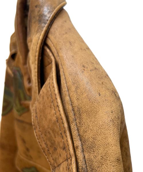 G-Ⅲ（ジースリー）G-Ⅲ (ジースリー) レザーフライトジャケット キャメル サイズ:無の古着・服飾アイテム