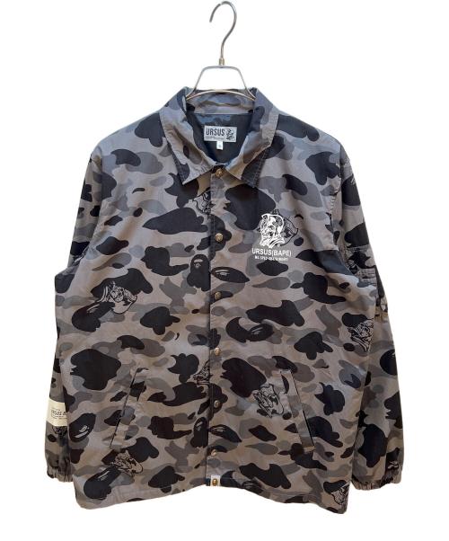 URSUS BAPE（アーサスベイプ）URSUS BAPE (アーサスベイプ) コーチジャケット グレー サイズ:XLの古着・服飾アイテム