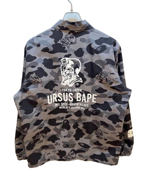 URSUS BAPE（アーサスベイプ）URSUS BAPE (アーサスベイプ) コーチジャケット グレー サイズ:XLの古着・服飾アイテム