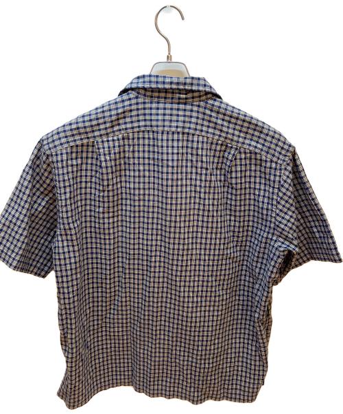 RALPH LAUREN（ラルフローレン）RALPH LAUREN (ラルフローレン) 半袖シャツ ネイビー×ブラウン サイズ:Lの古着・服飾アイテム