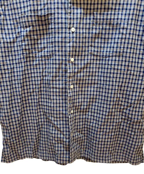 RALPH LAUREN（ラルフローレン）RALPH LAUREN (ラルフローレン) 半袖シャツ ネイビー×ブラウン サイズ:Lの古着・服飾アイテム