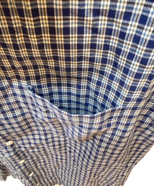 RALPH LAUREN（ラルフローレン）RALPH LAUREN (ラルフローレン) 半袖シャツ ネイビー×ブラウン サイズ:Lの古着・服飾アイテム