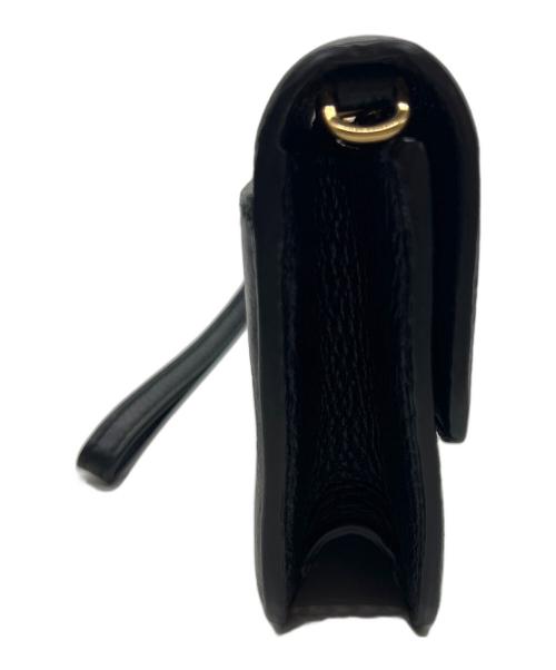 TORY BURCH（トリーバーチ）TORY BURCH (トリーバーチ) ショルダーウォレット ブラック×ゴールドの古着・服飾アイテム