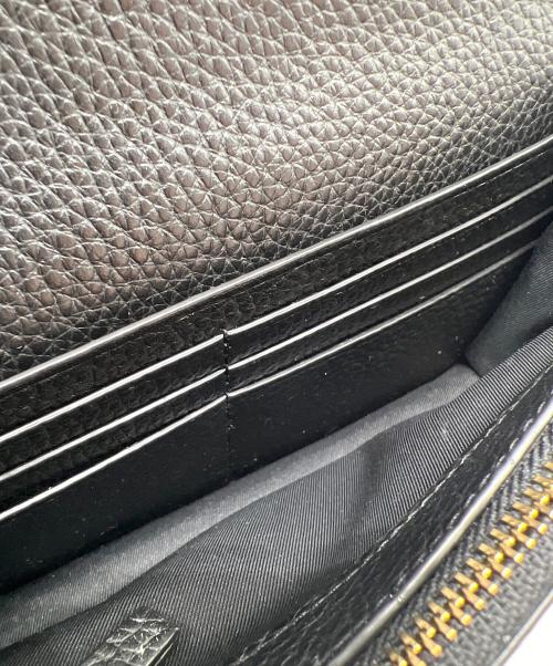 TORY BURCH（トリーバーチ）TORY BURCH (トリーバーチ) ショルダーウォレット ブラック×ゴールドの古着・服飾アイテム